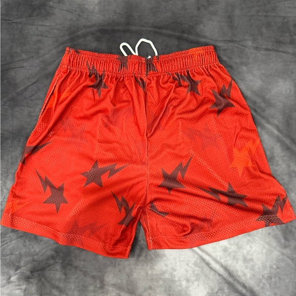 Authentic Eric Emmanuel Bape Camo Red Shorts - Picture 10 of 12